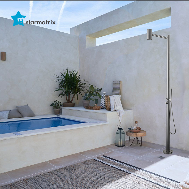 Stainless steel solar shower
