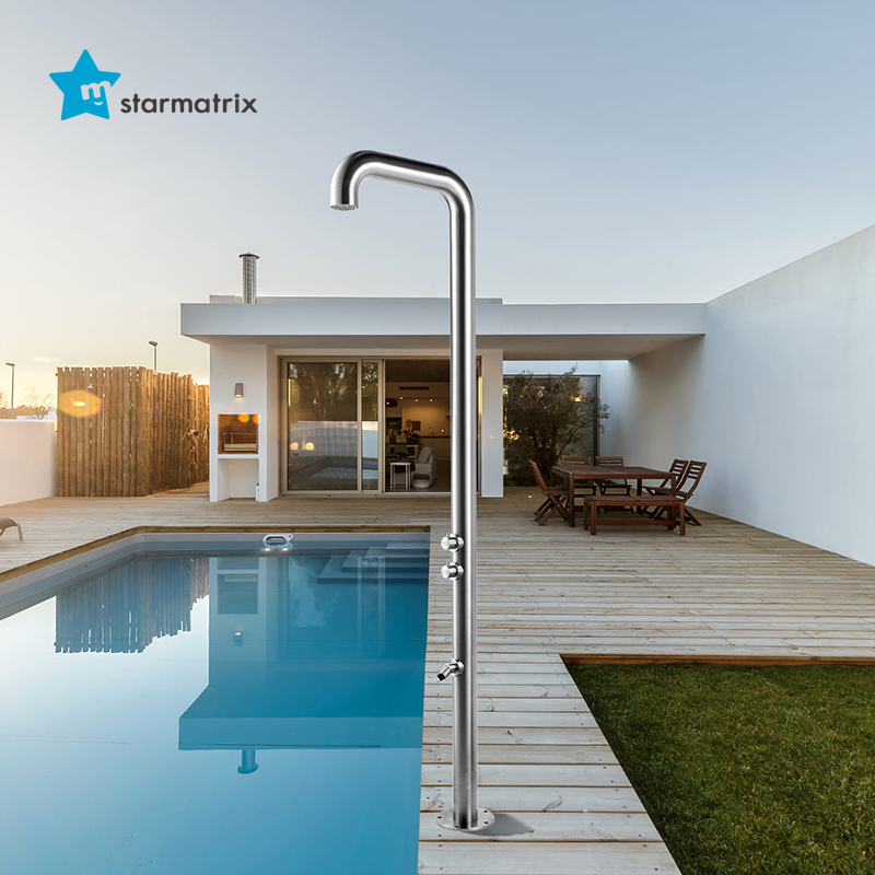 Stainless steel solar shower