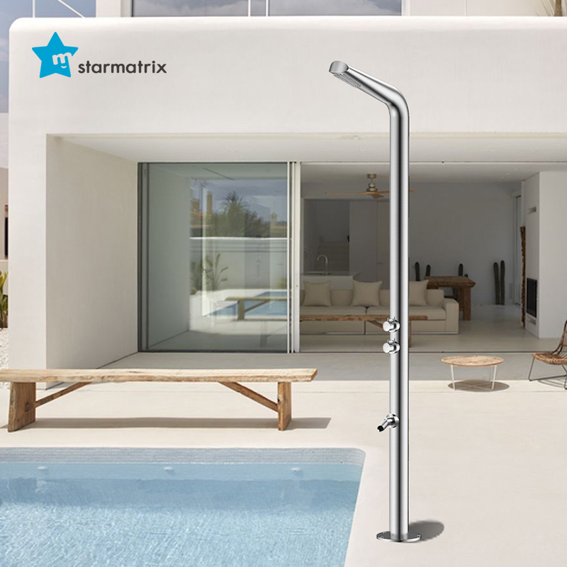Stainless steel solar shower