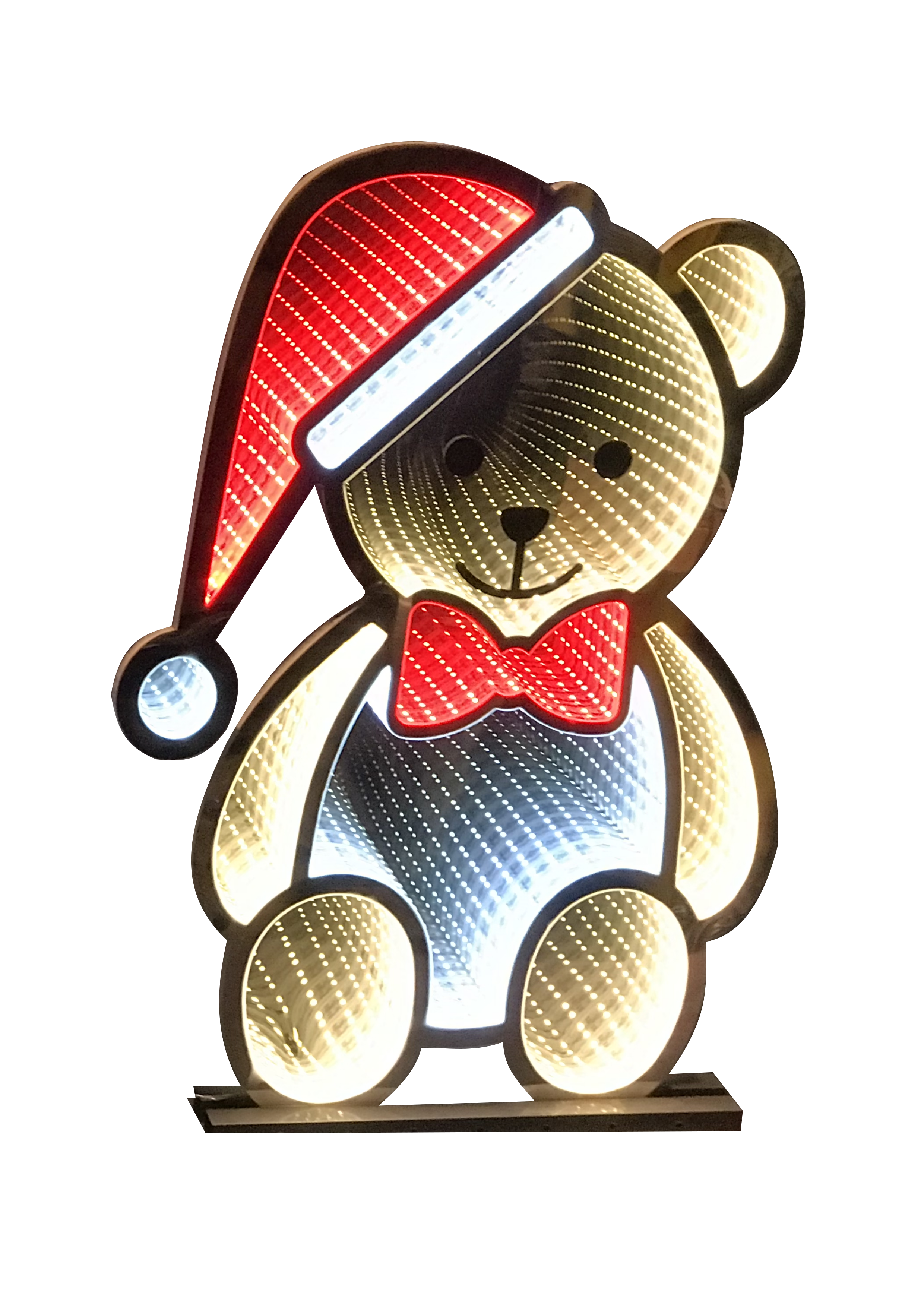 Christmas Lights Christmas Lighting Decoration Infinity Light Standing Teddy Bear