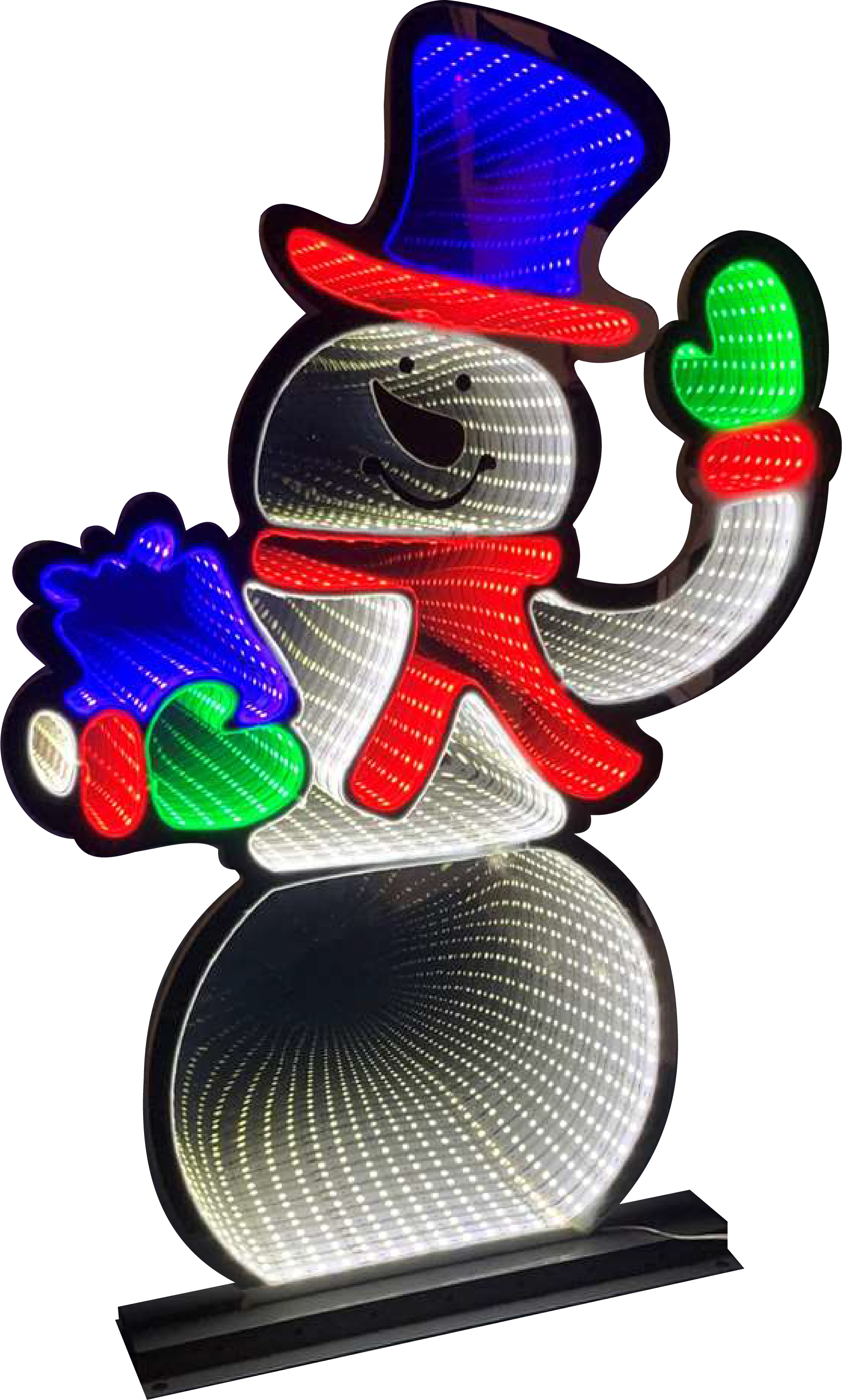 Christmas Lights Christmas Lighting Decoration Infinity Light Standing Snowman