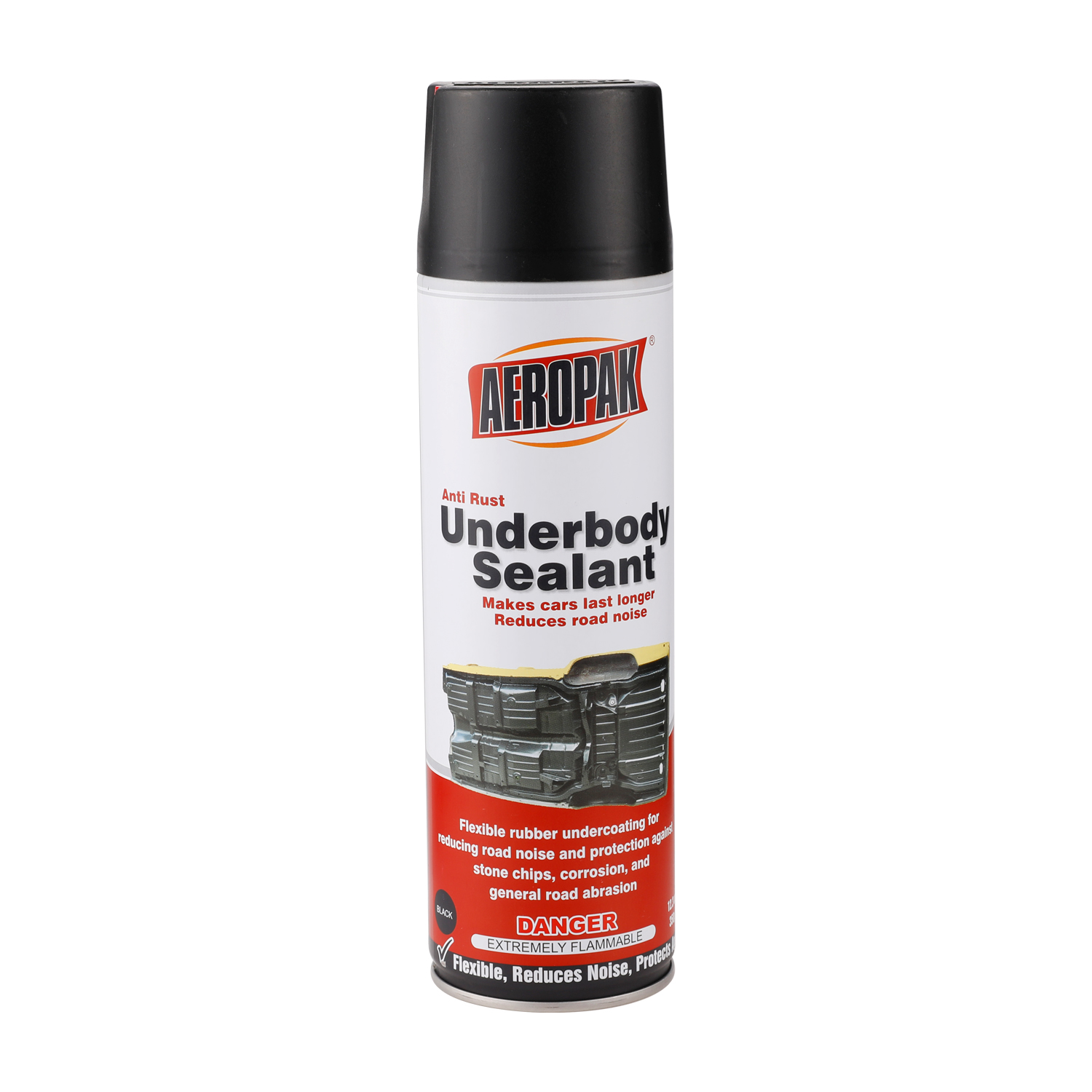 Aeropak 500ml Car Chassis Protection Rust Proof Anti Corrosion Coating Rubberized Undercoating Spray