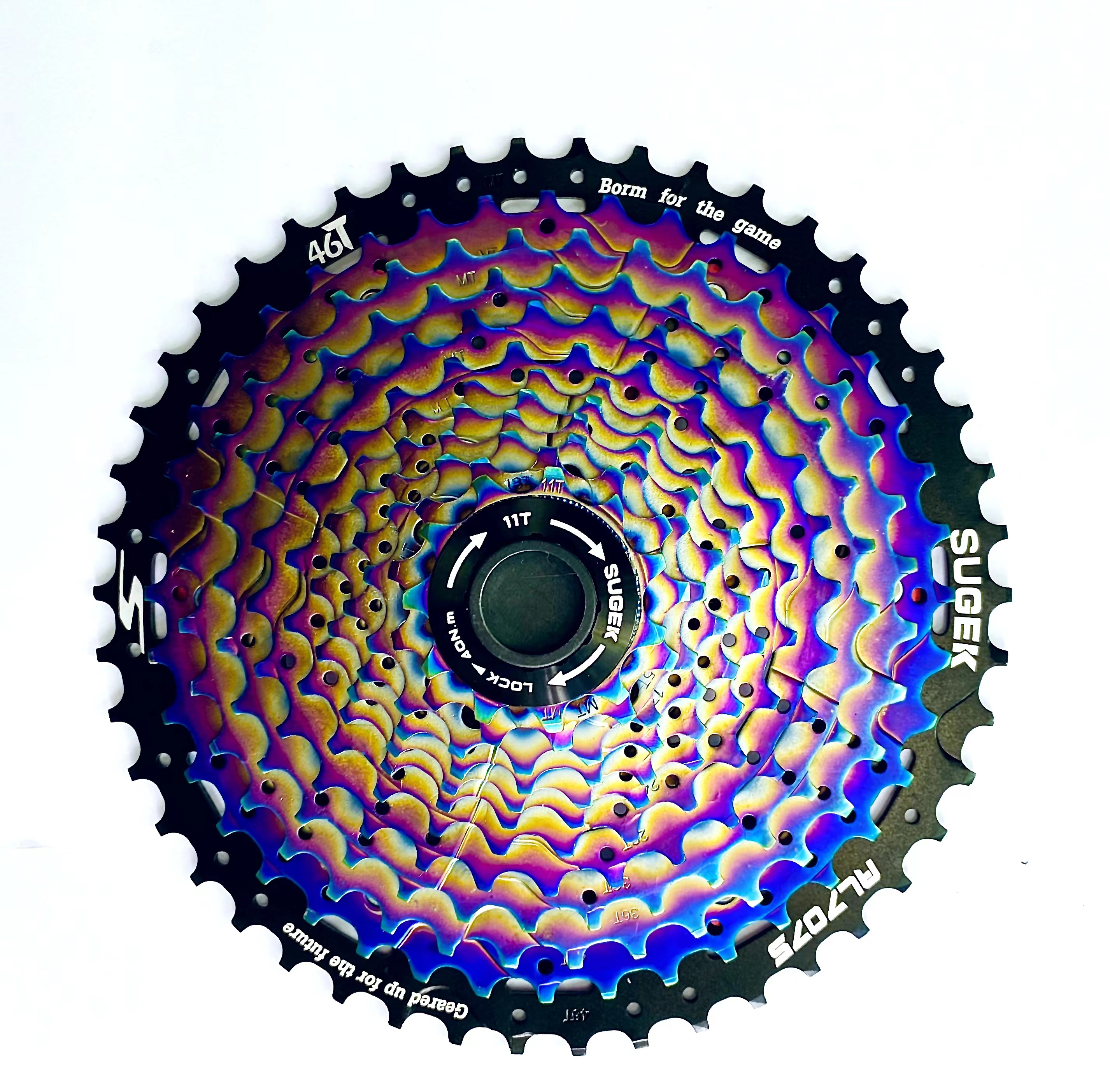SUGEK brand 12 speed 11-46T rainbow cassette sprocket bicycle freewheel