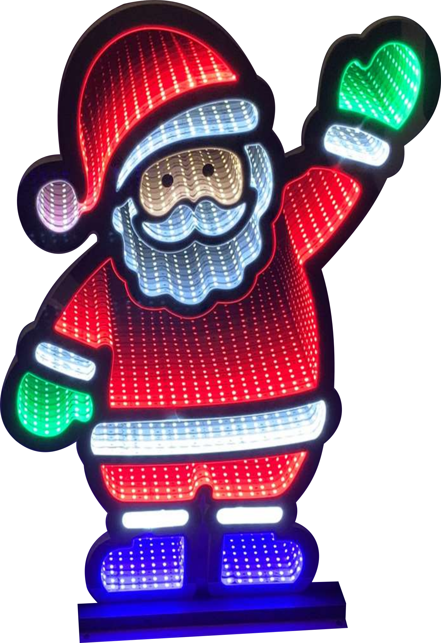 Christmas Lights Christmas Lighting Decoration Infinity Light Standing Santa