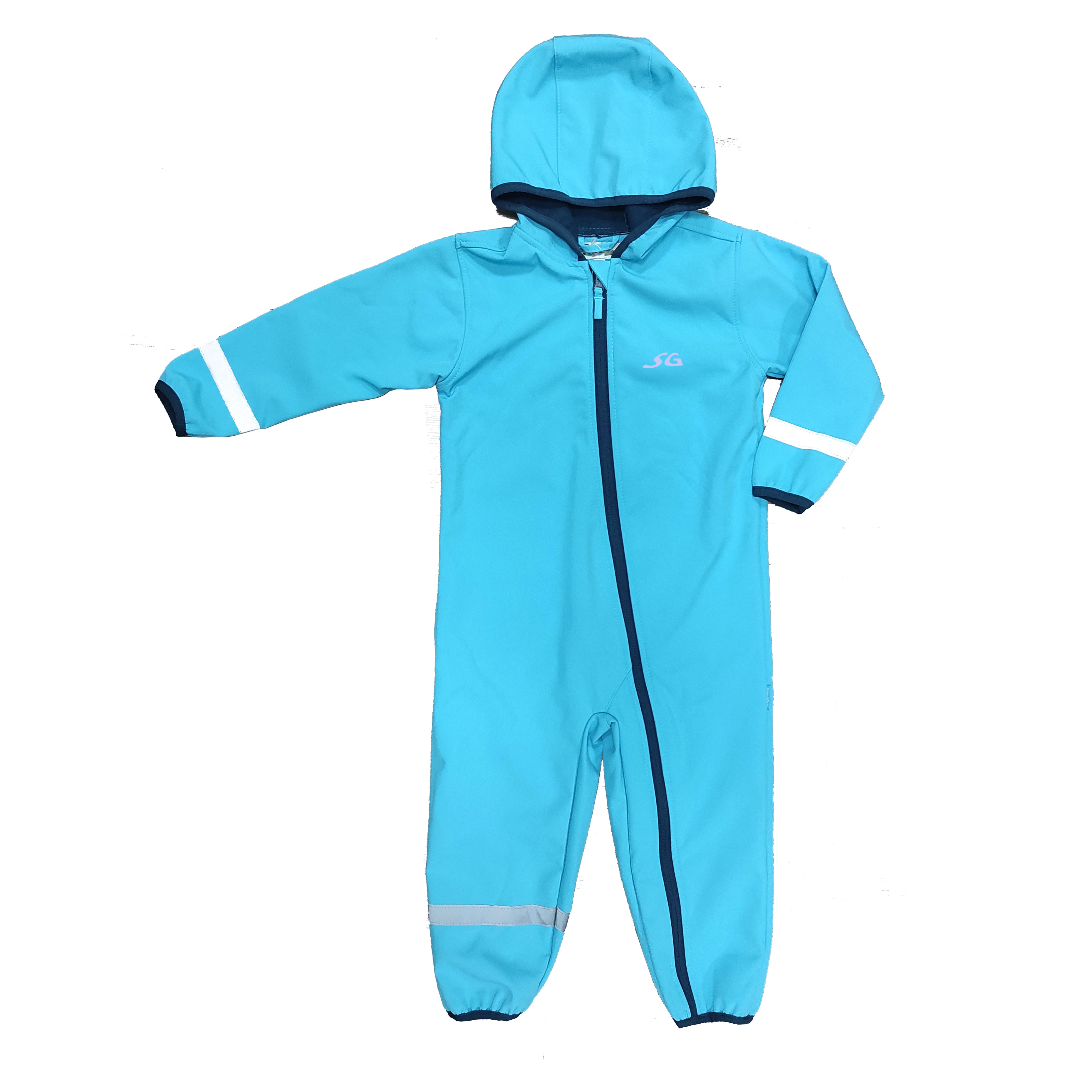 Slant zipper children's one-piece suit