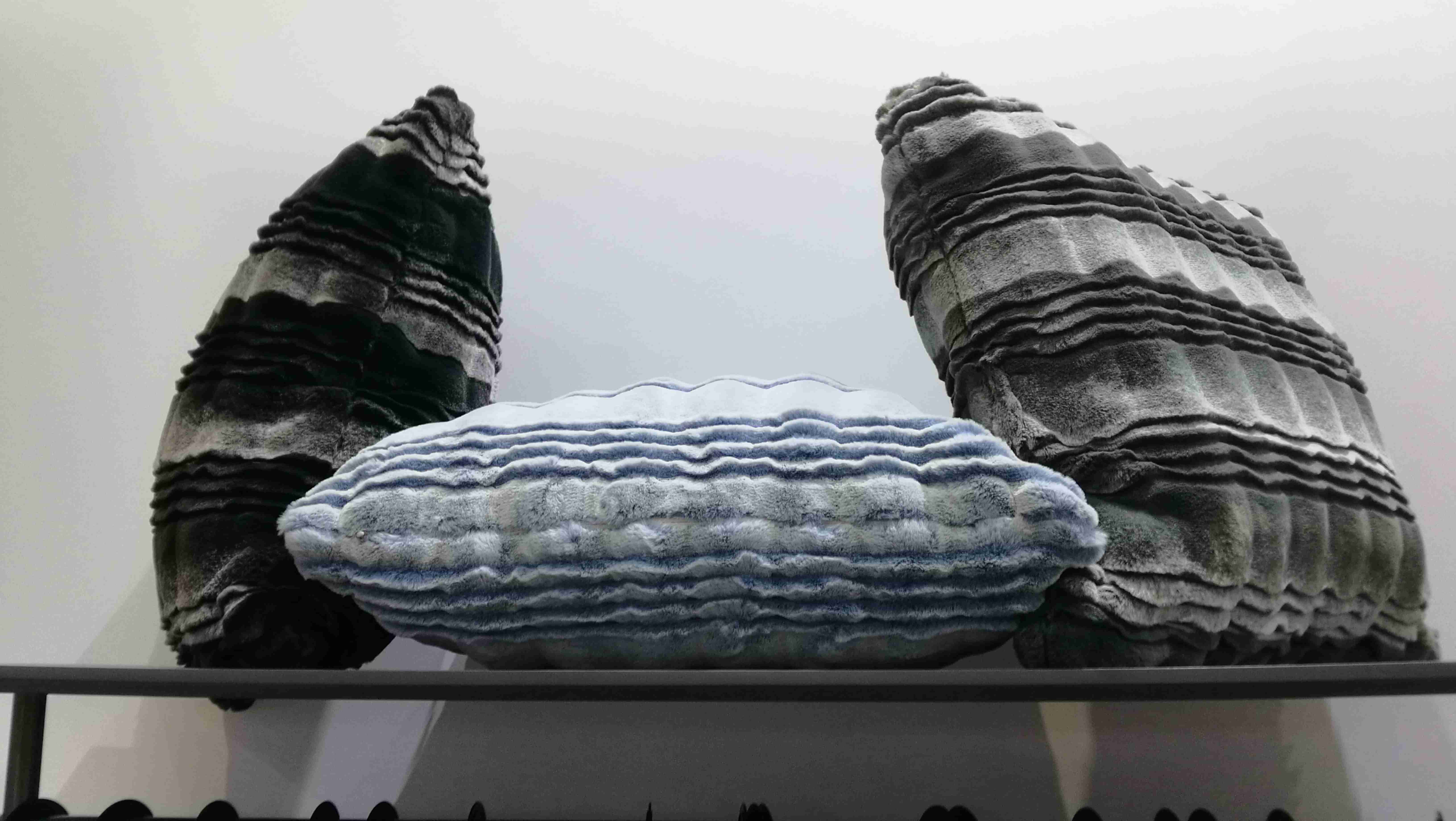 Fake rabbit fur cushion
