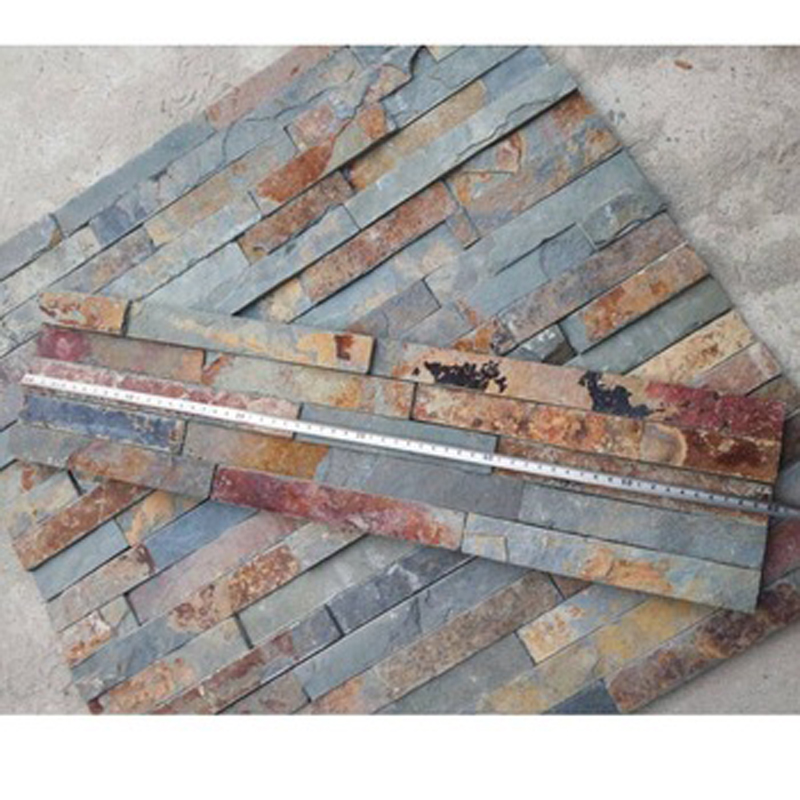 Natural rusty slate tile for wall, natural stone cladding, stones for exterior and interior wall