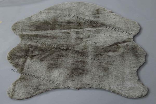 Bottom print faux rabbit fur rug DR19003H