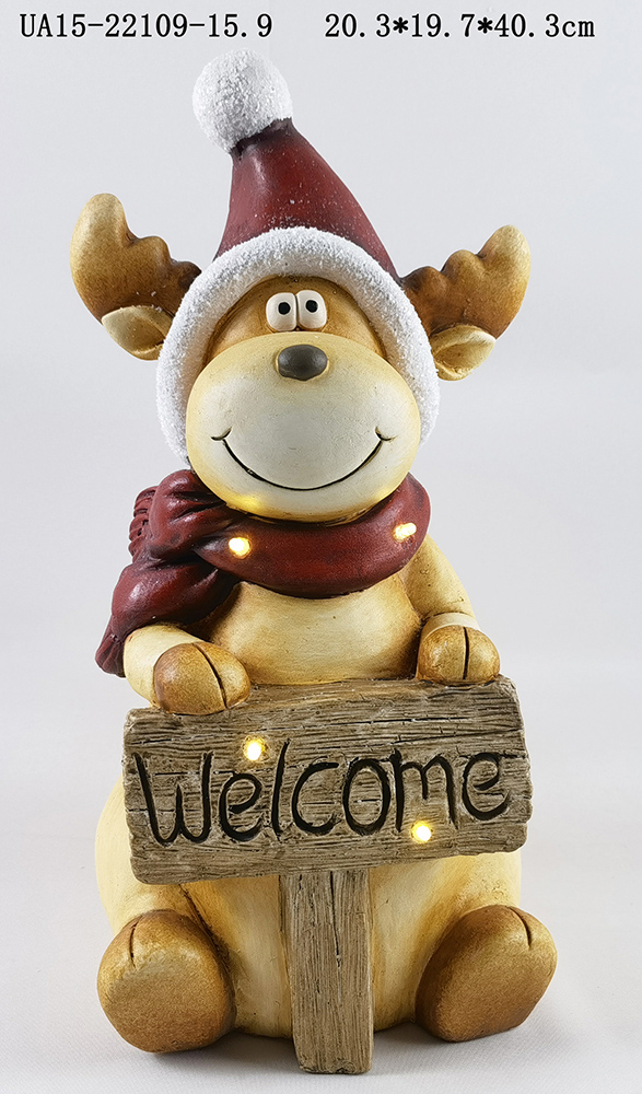 Christmas Resin Deer Statue Buck Lawn Decoration Wildlife Home Decor Outdoor Reindeer Sculpture