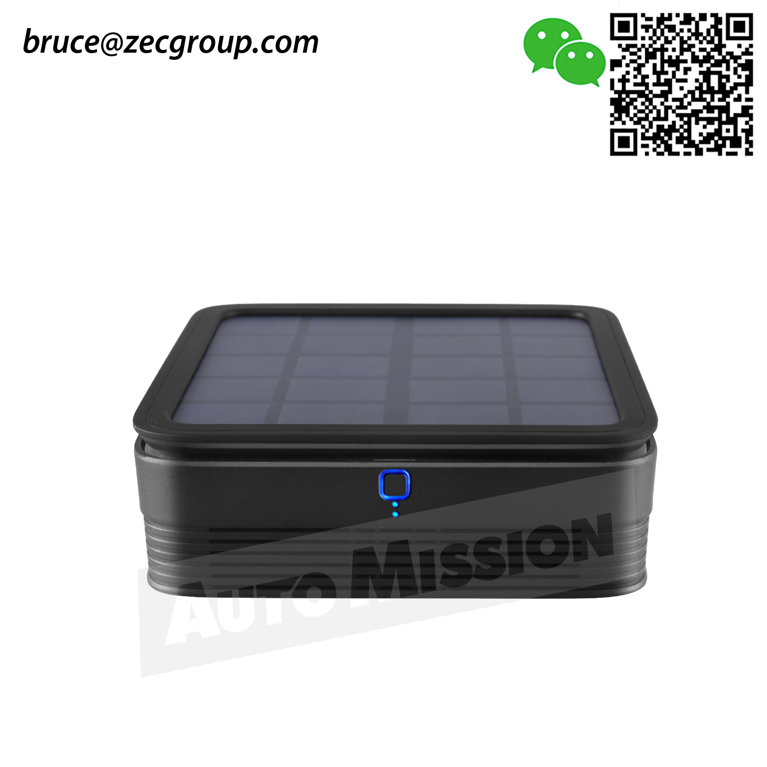 Cordless Car air purifier （solar energy）
