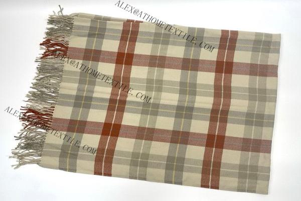 100% acrylic throw with fringes ZQ211001A