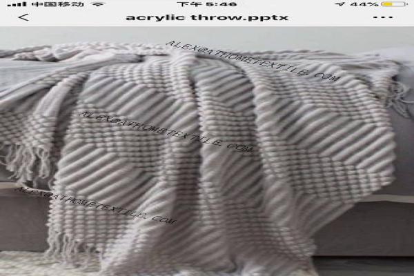 100% acrylic throw with fringes LS210306