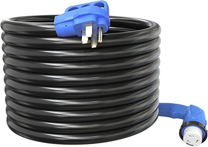 50 Amp 25 Feet RV Extension Cord, Heavy-Duty RV Power Cord with Grip Handle