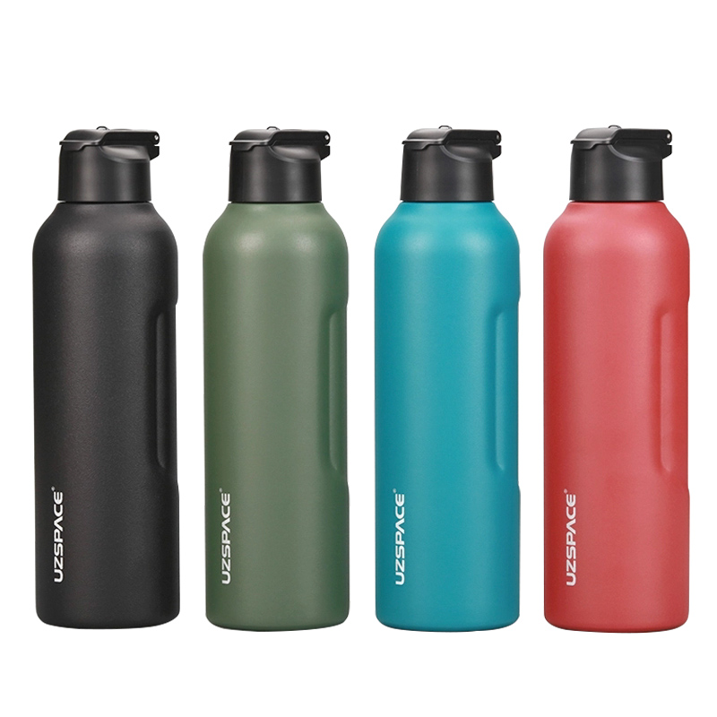 UZSPACE new arrival Stainless Steel Water Bottle With Straw For Sports and Outdoors 830ml