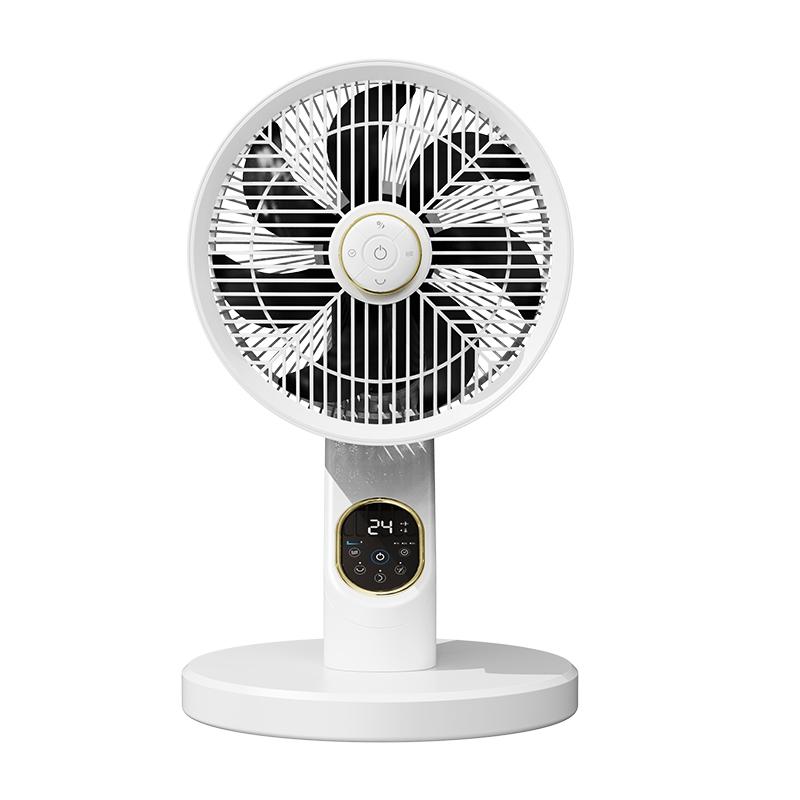 Hot sale multifunctional 12 inch DC table fan with remote control with touch screen