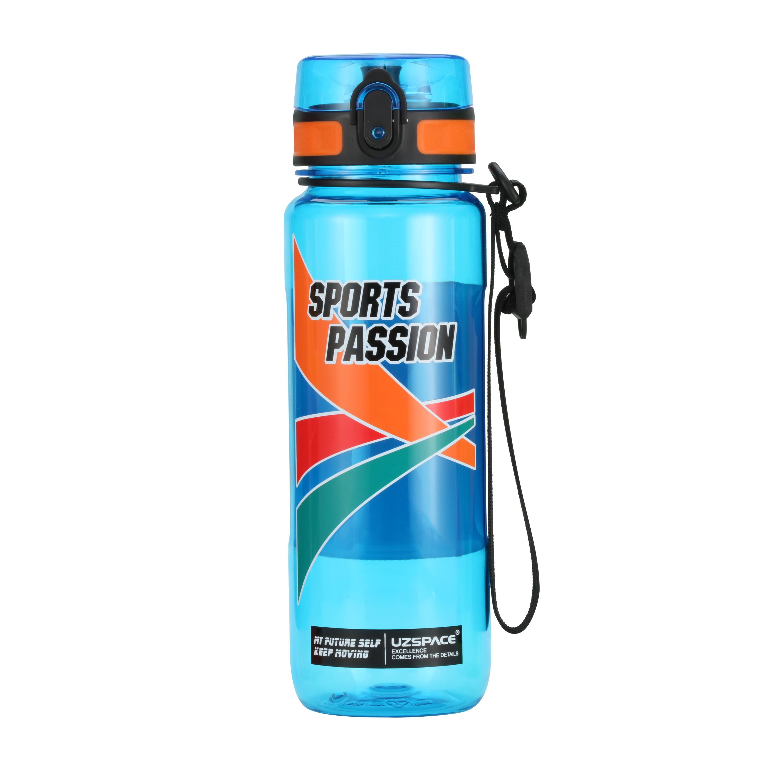 UZSPACE 100% BPA FREE Tritan customized logo reusable cool sport water bottles with wide mouth