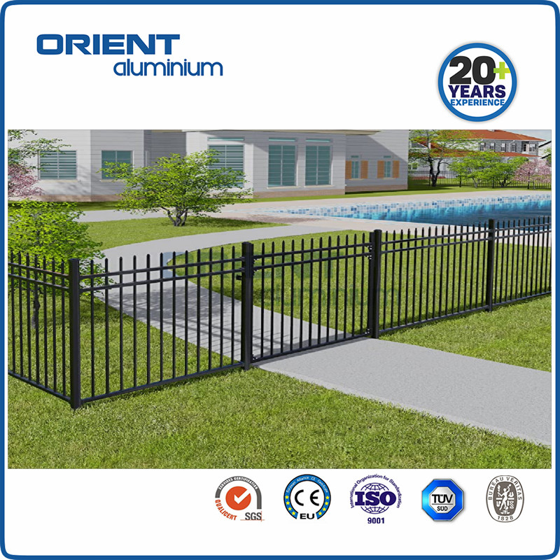 factory directly supply outdoor no dig aluminum slat fence panels private garden aluminum fence