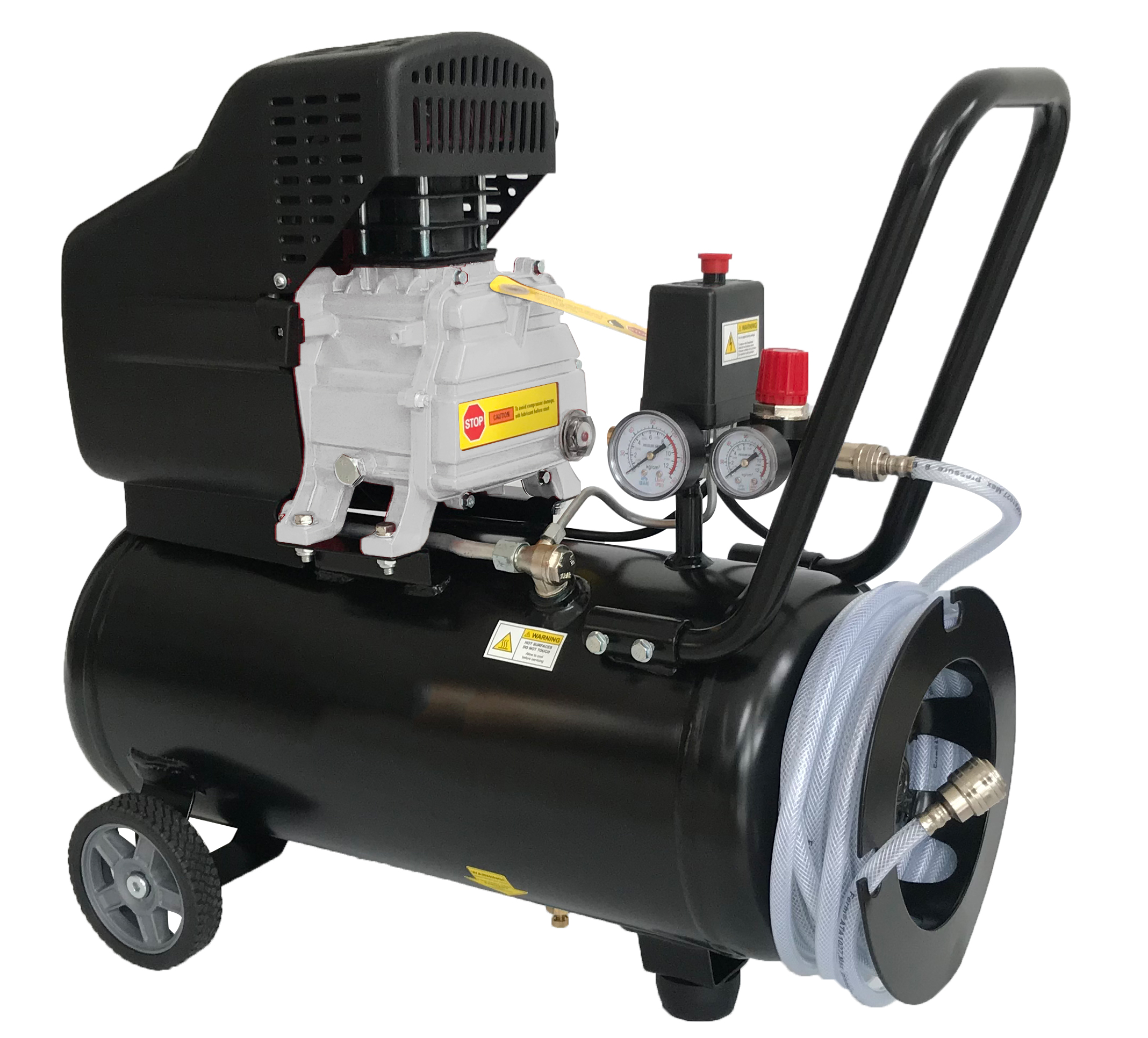 24L air compressor with hose reel