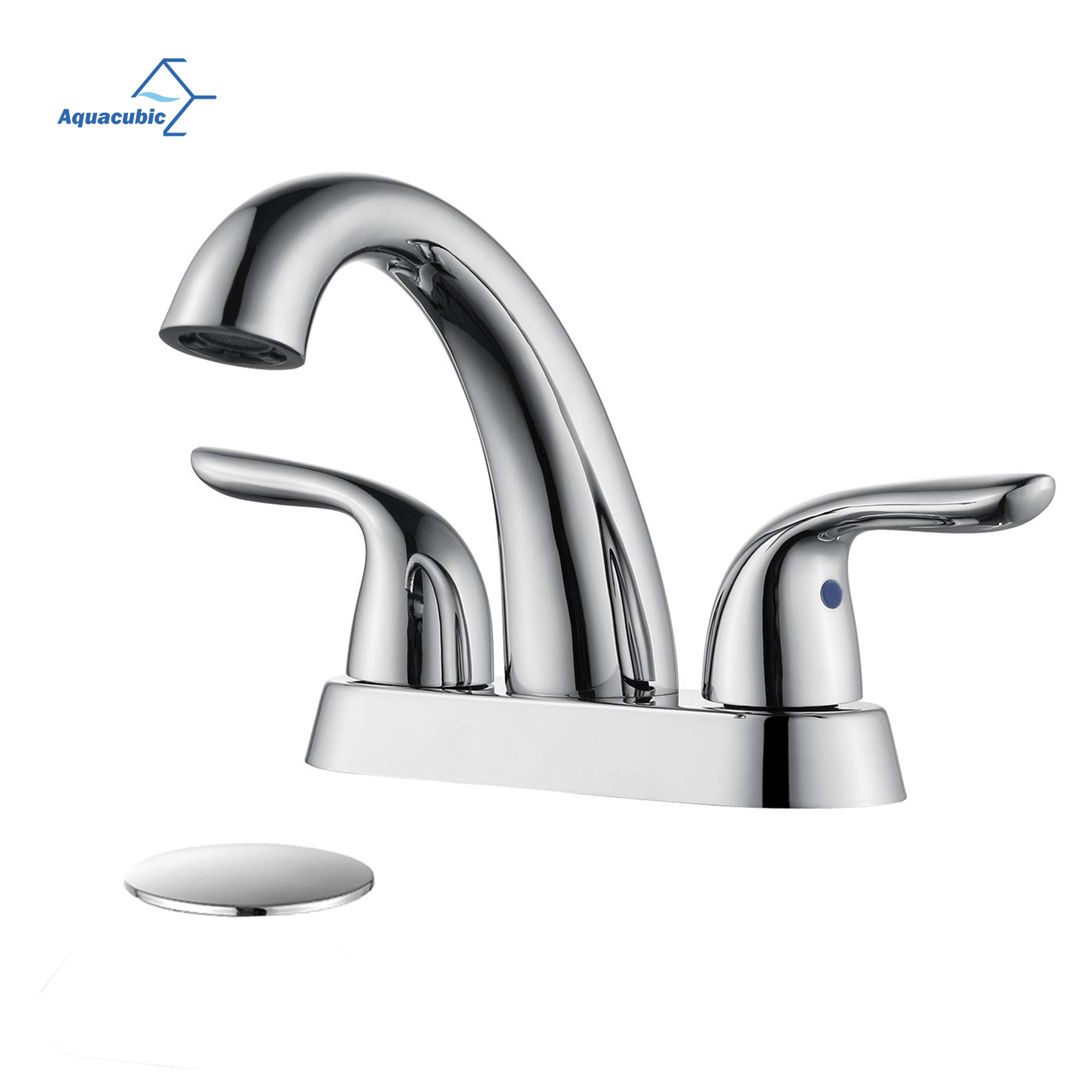 Bathroom Sink Faucet 4 inch 2 Handle Widespread Sink Faucet 2 Hole for Vanity Lavatory