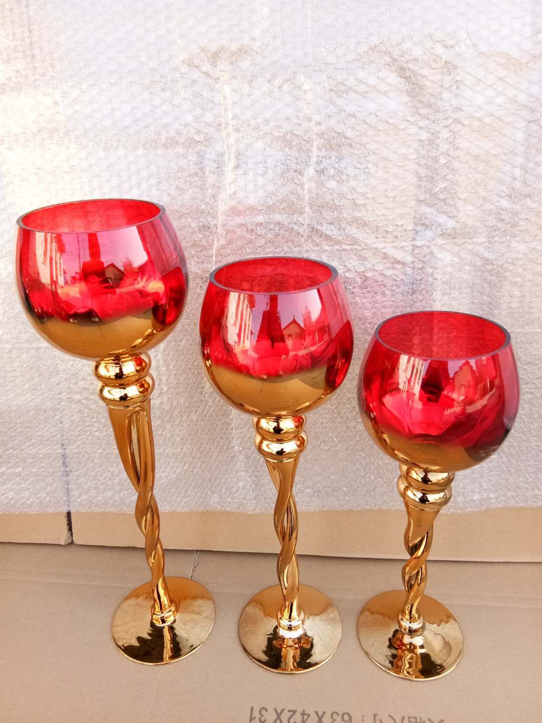 Glass candle holder