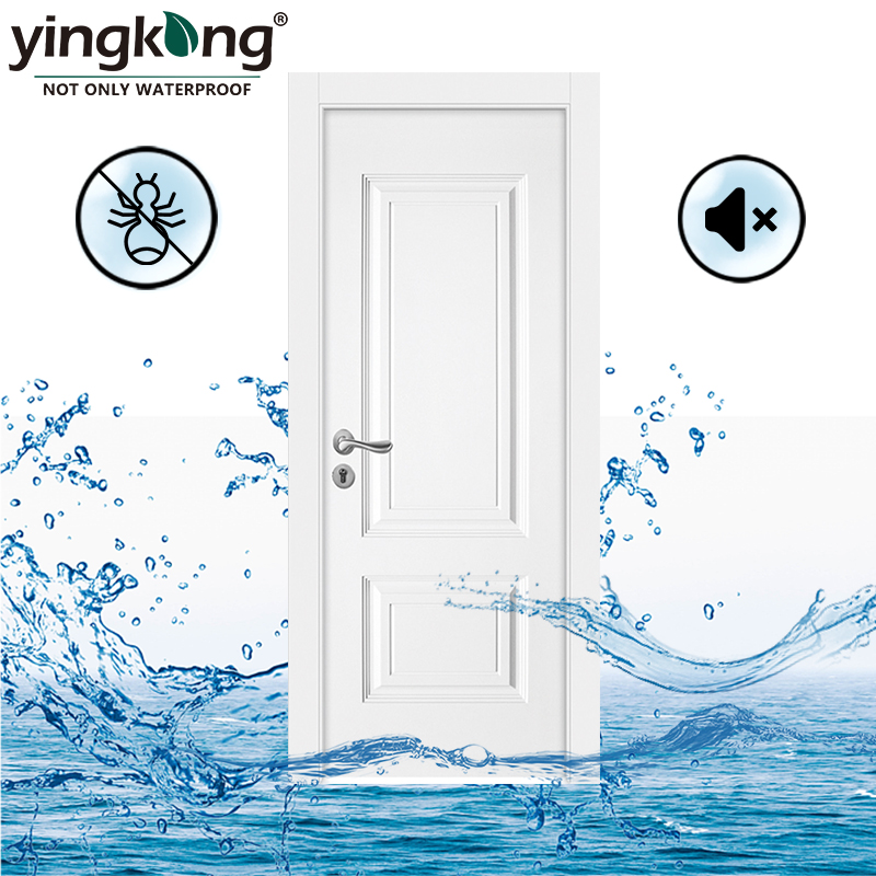 Cheap Price Interior Waterproof Bathroom Doors Skin Frame WPC Door Sets