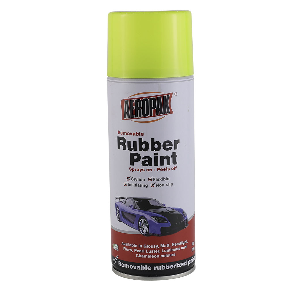 Aeropak 400ml Aerosol Colorful Rubber Removable Spray Rubber Paint for Car Wheel