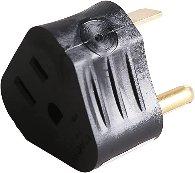 RV Electrical Converter Plug, 3 Prong 30 amp Male to 15 amp Female RV Camper Generator Plug Outdoor