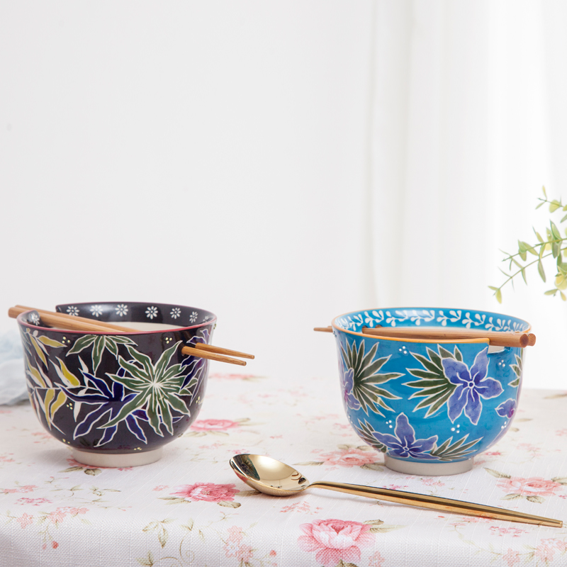 5" porcelain hand painted bowl
