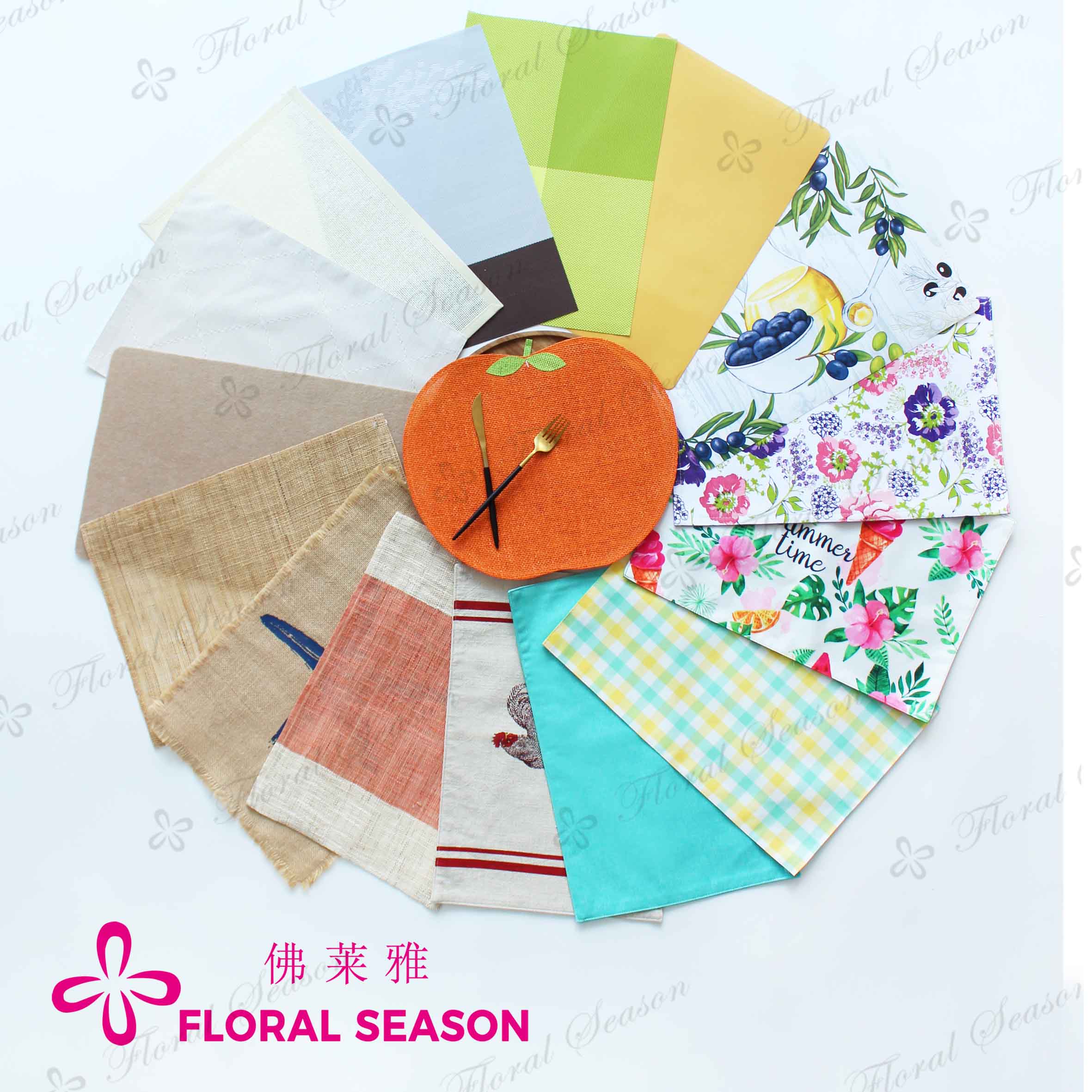 Place Mat，fabric Placemat,paper Placemat,linen Placemat，textilene Placemat,printed Placemat,solid