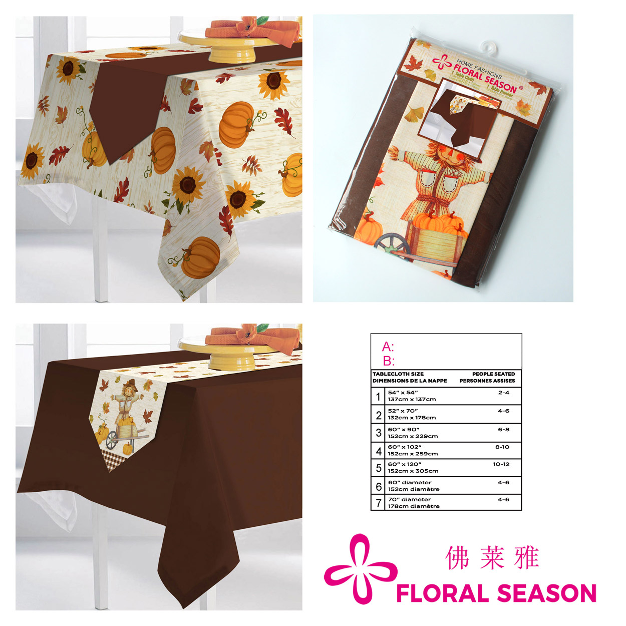 Table Cloth, Table Runner, Printed