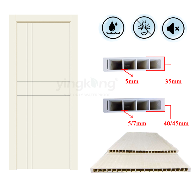 China supplier wholesale price house hotel interior water proof flush wpc wood door for apartment