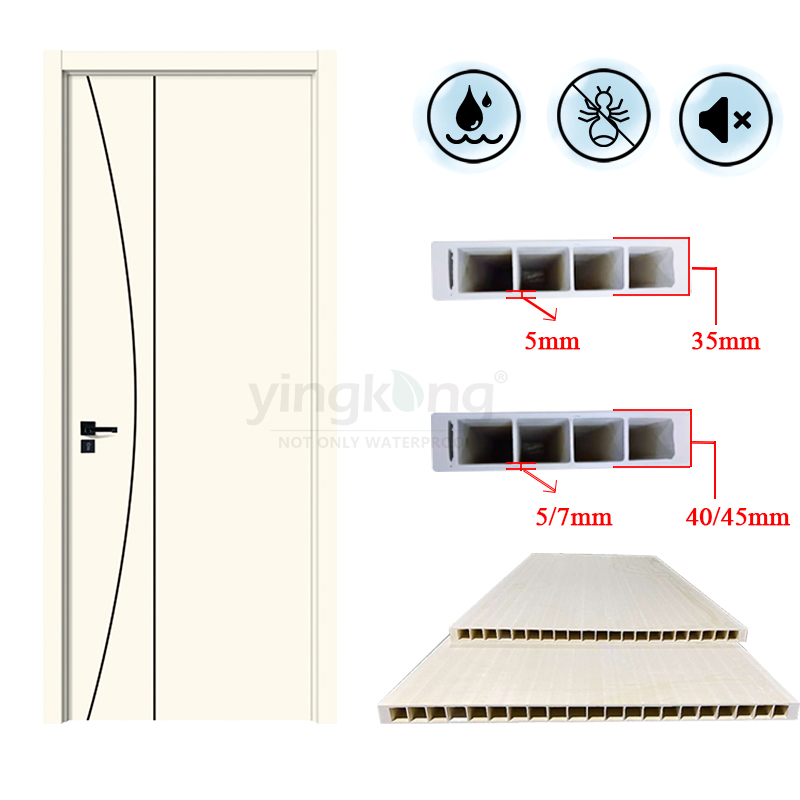 China supplier wholesale price house hotel interior water proof flush wpc wood door