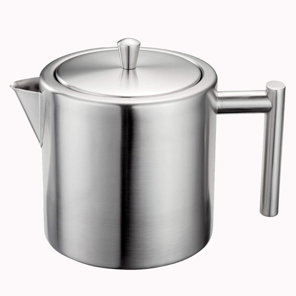 Stainless steel single wall insulated thermal tea maker teapot with with removable infuser teakettle