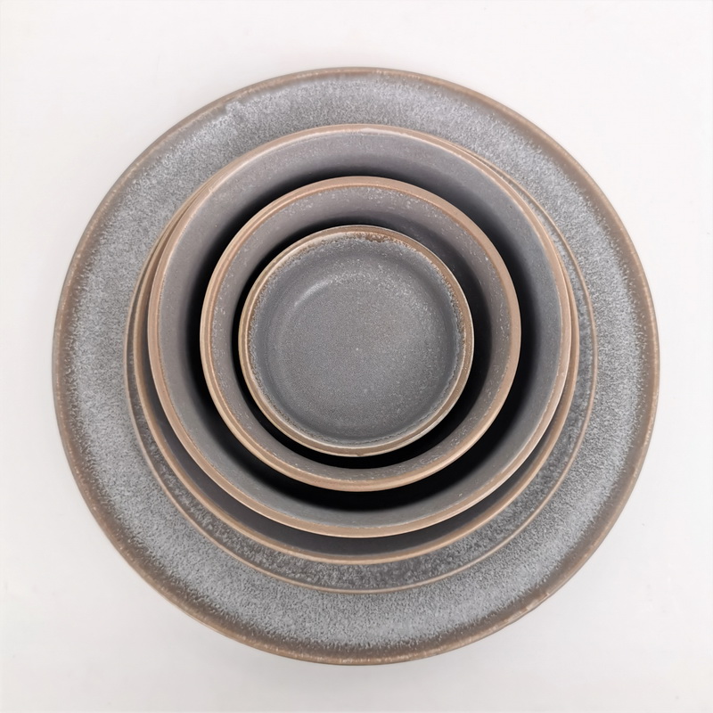 Nordic Matte Reactive Glazing Dinnerware Bowls Plates Sets