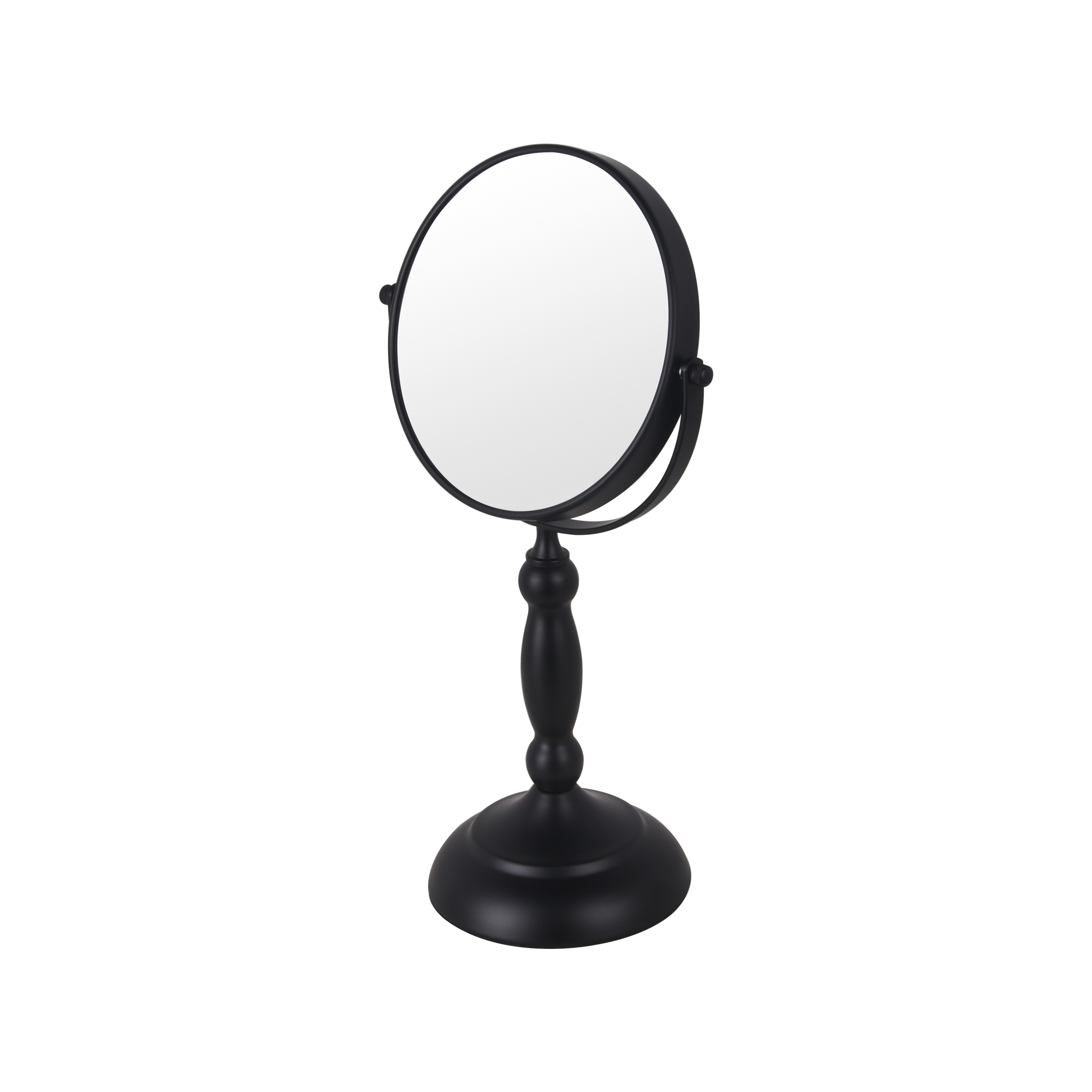 7 inch dual sides metal table mirorr matte black