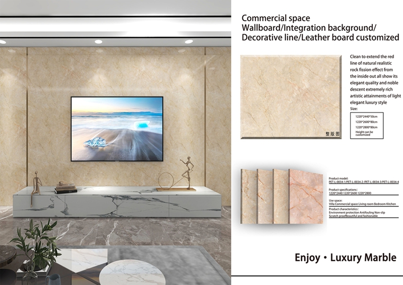 PET surface wall board