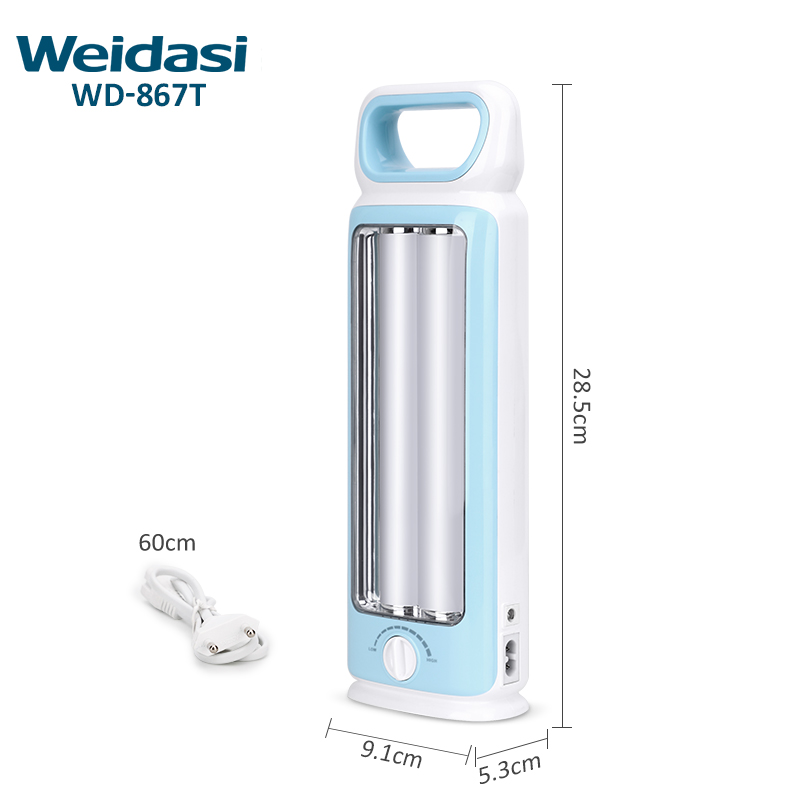 New led emergency light portable rechargeable light with stepless dimming indoor outdoor
