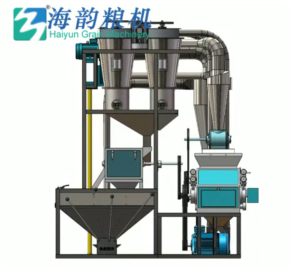 haiyun bran small scale for wheat /maize/millet/rice/oat flour mill machine