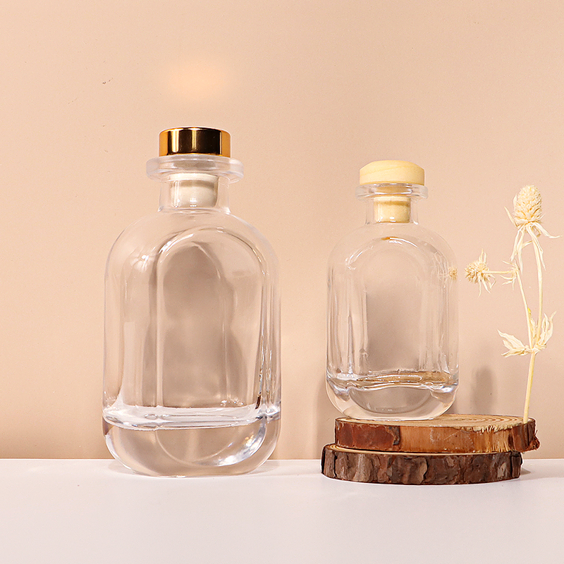150ml transparent diffuser glass bottle with cork top