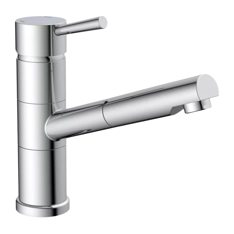 Single Lever Pull-Out Brass Kitchen Faucet