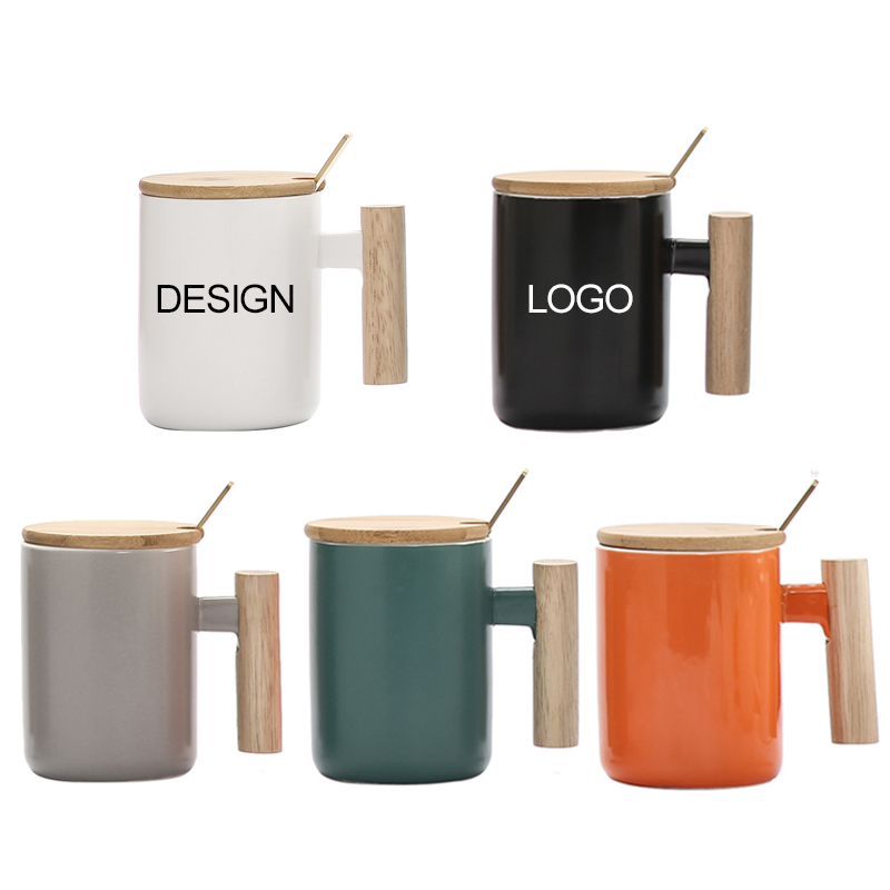 Wooden handle mug