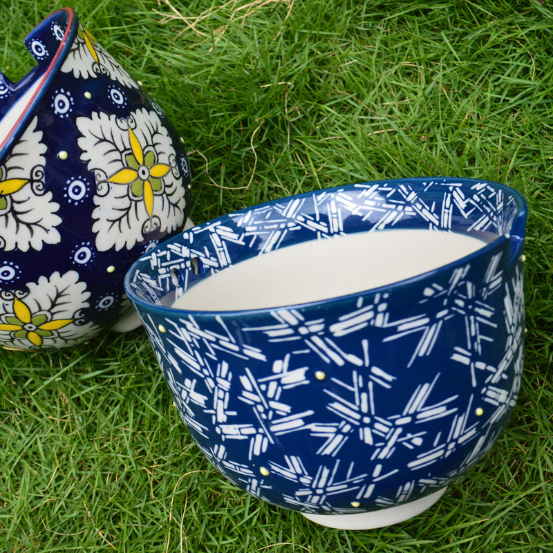5" ceramic Japanese hand painted noodle bowl