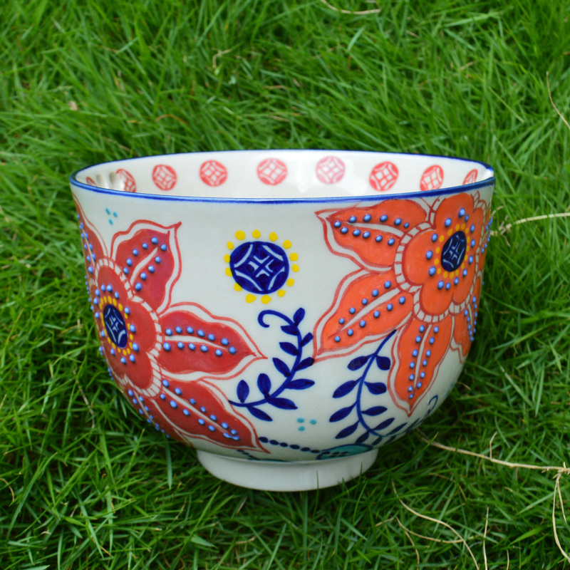 5" porcelain hand painted bowl