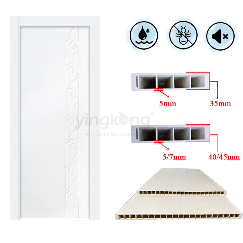 WPC polymer wooden hollow panel/WPC door panel extrusion waterproof door