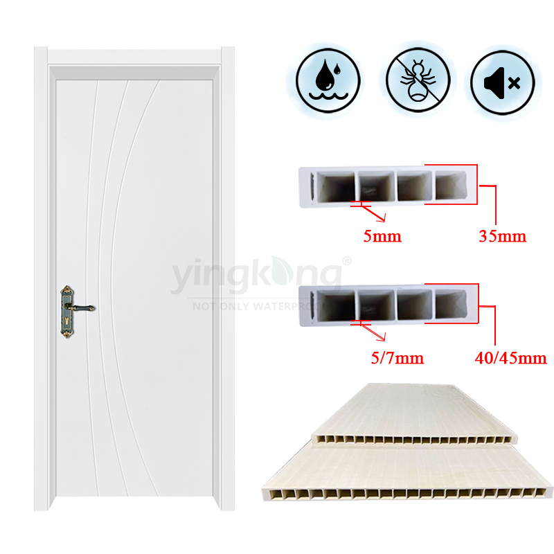 Chinese traditional style Sound Insulation Panel design Painting Interior wpc door