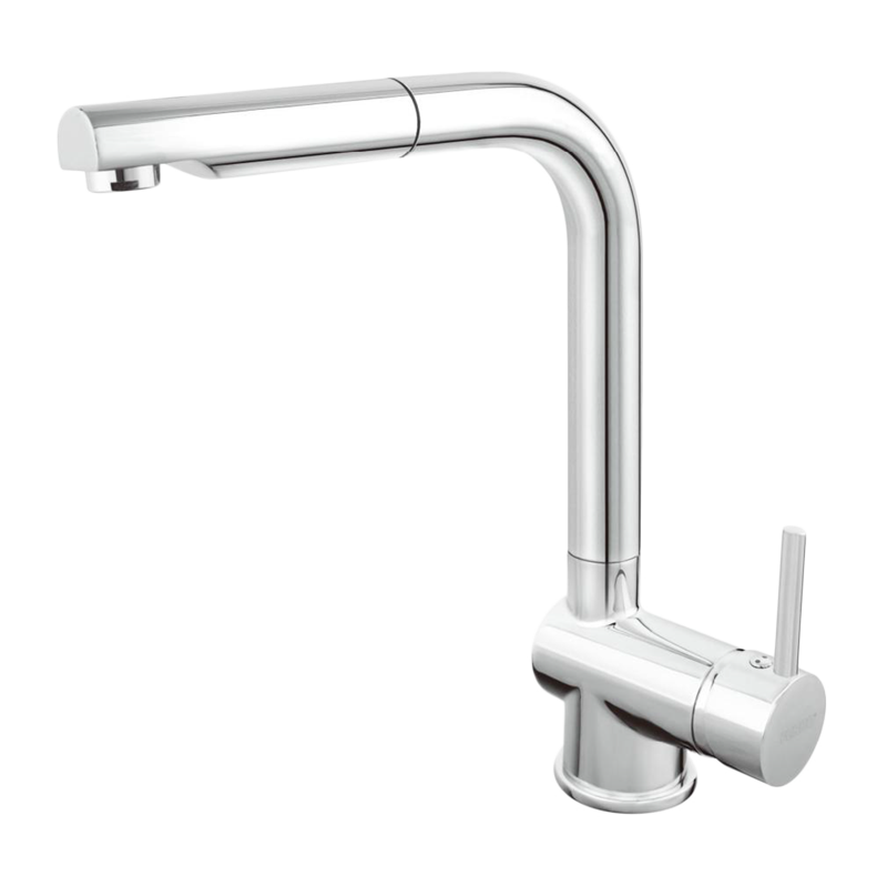 Single Lever Pull-Out Brass Kitchen Faucet