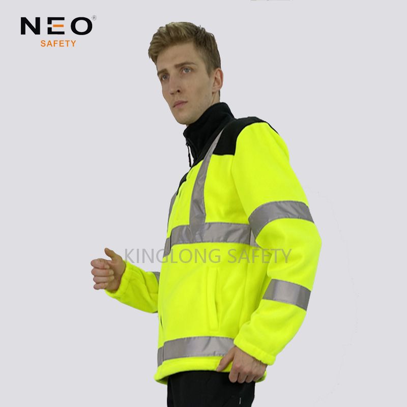 New Design HIVI Yellow Polar Fleece Jacket
