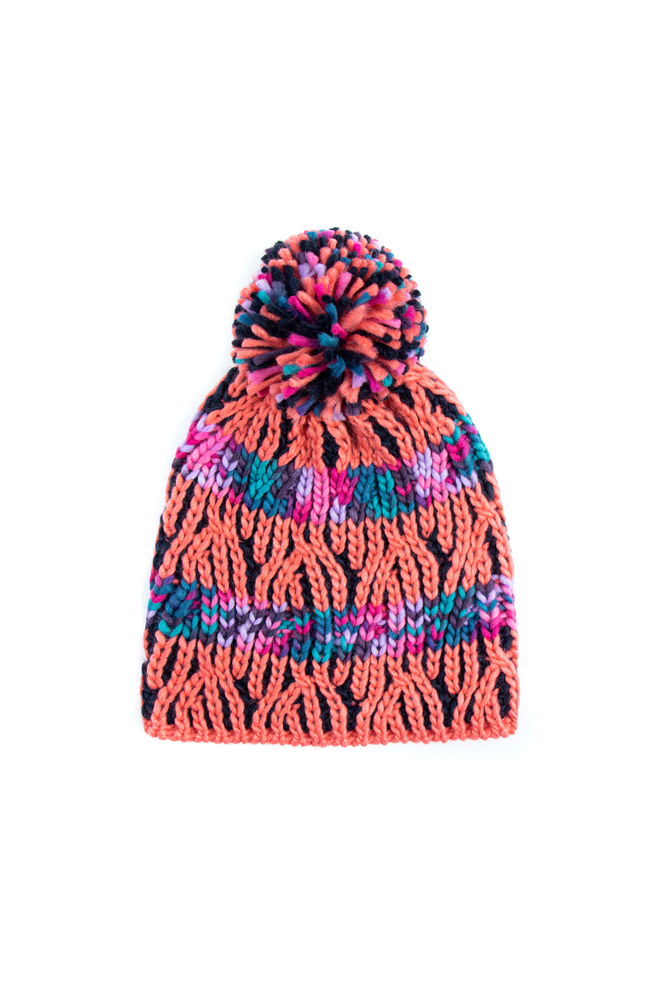 Striped Knitted Beanie Hat