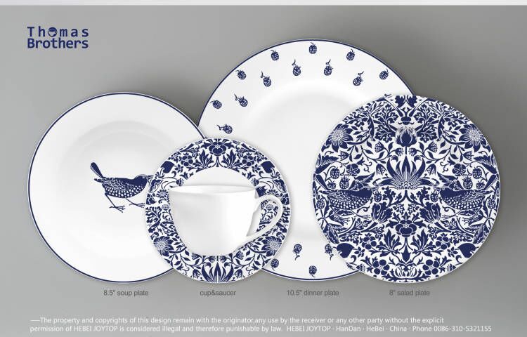 20pcs birds new bone china dinnerware