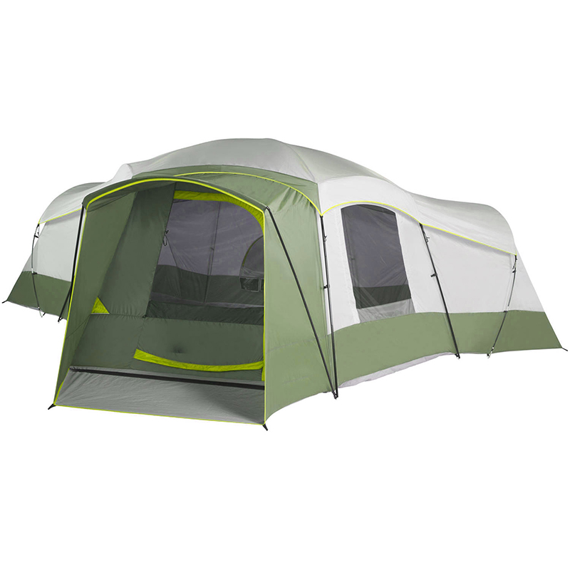 6 person tent for camping， tent fabric polyester， with tent accessories，fiberglass tent poles